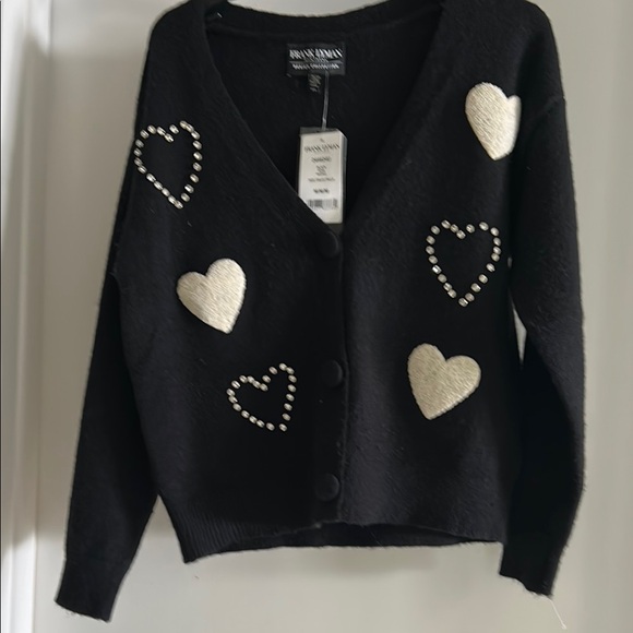 Frank Lyman Cardigan with Heart Embellishments NWT SIZE M - Picture 5 of 5